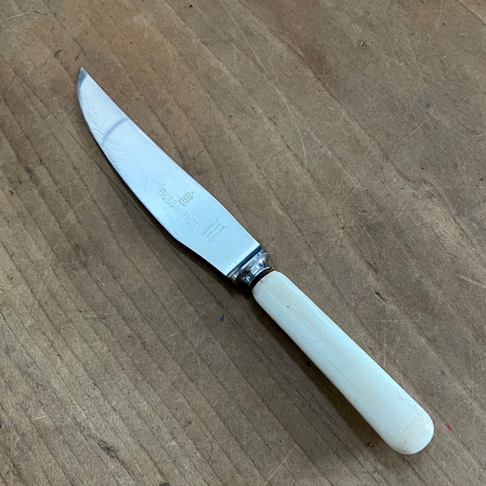 Haddon Hall Sheffield England  Cream Handled Knife
